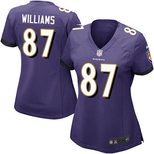 Women's Game Maxx Williams Nike Jersey Purple Home - #87 NFL Baltimore Ravens